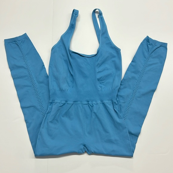 FP Movement Free People Good Karma Onesie Light Blue M/L NWOT - Picture 3 of 8